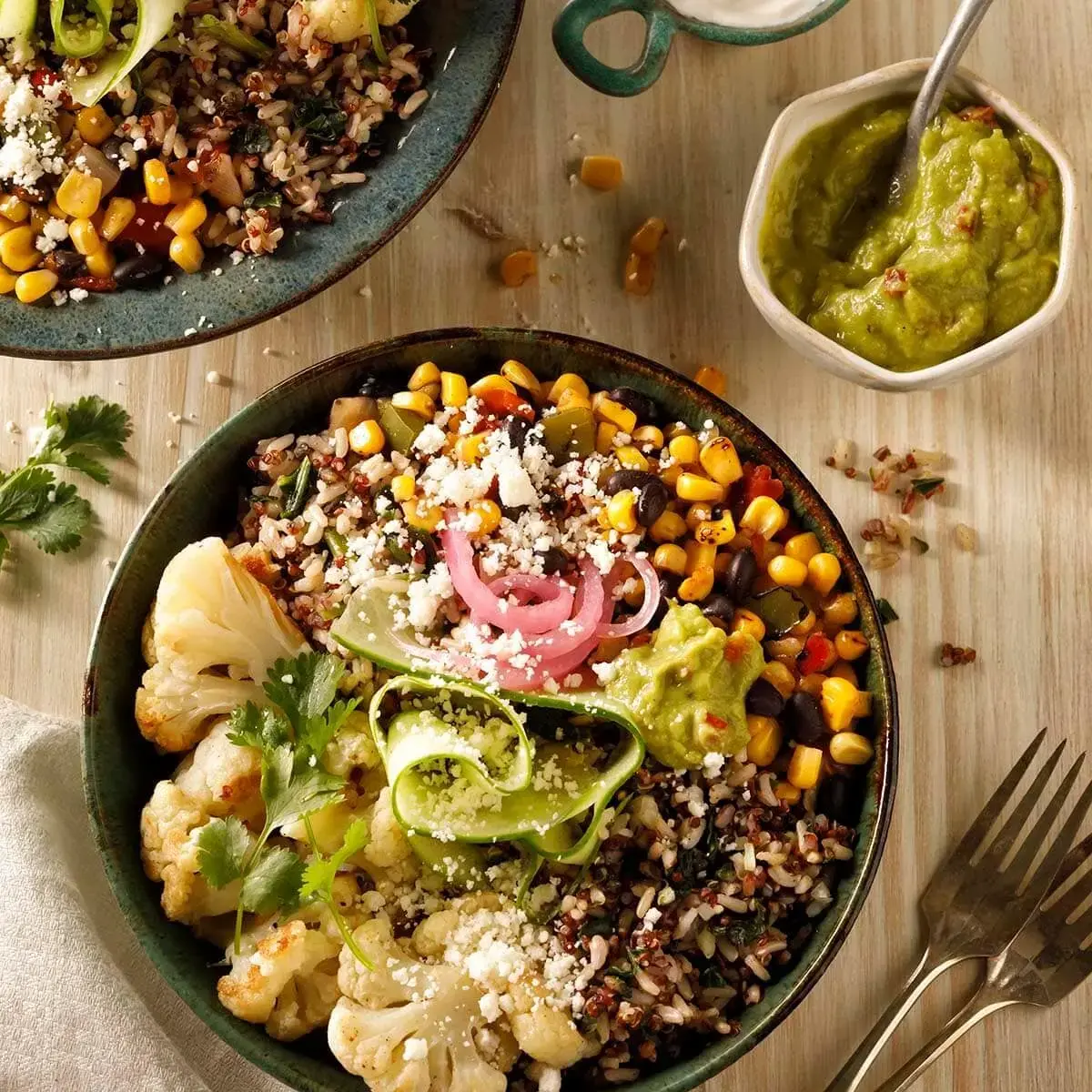 Roasted Cauliflower and Quinoa Power Bowl Recipe Card