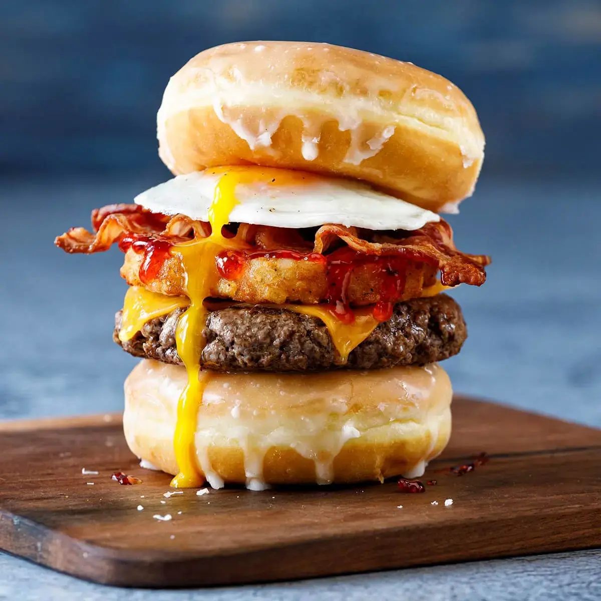 Breakfast Hash Brown Smashed Burger Recipe Card