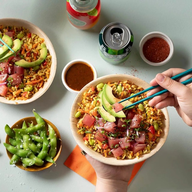 Ahi Poke with Avocado Rice Bowl