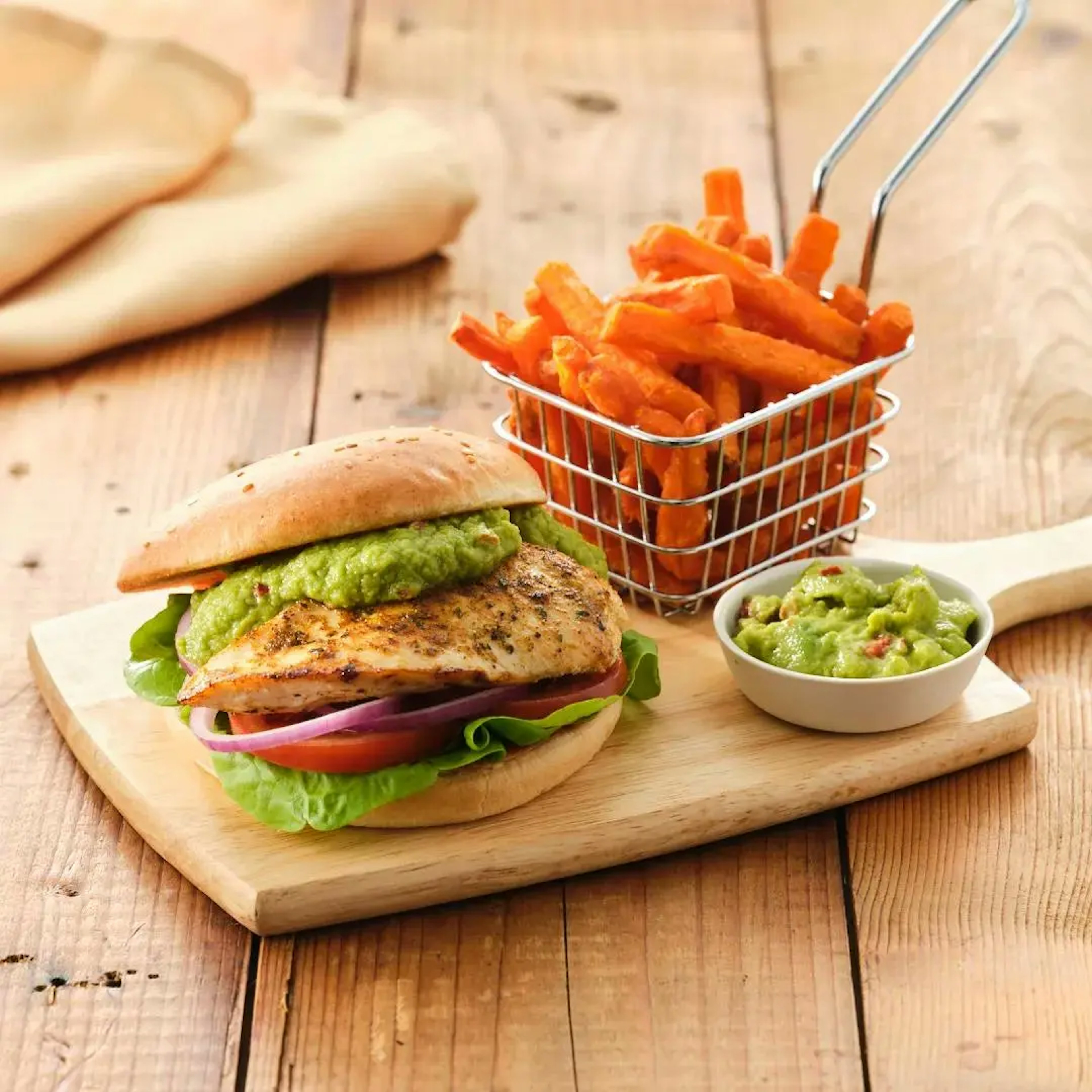 Chicken and Guac Burgers Recipe Card