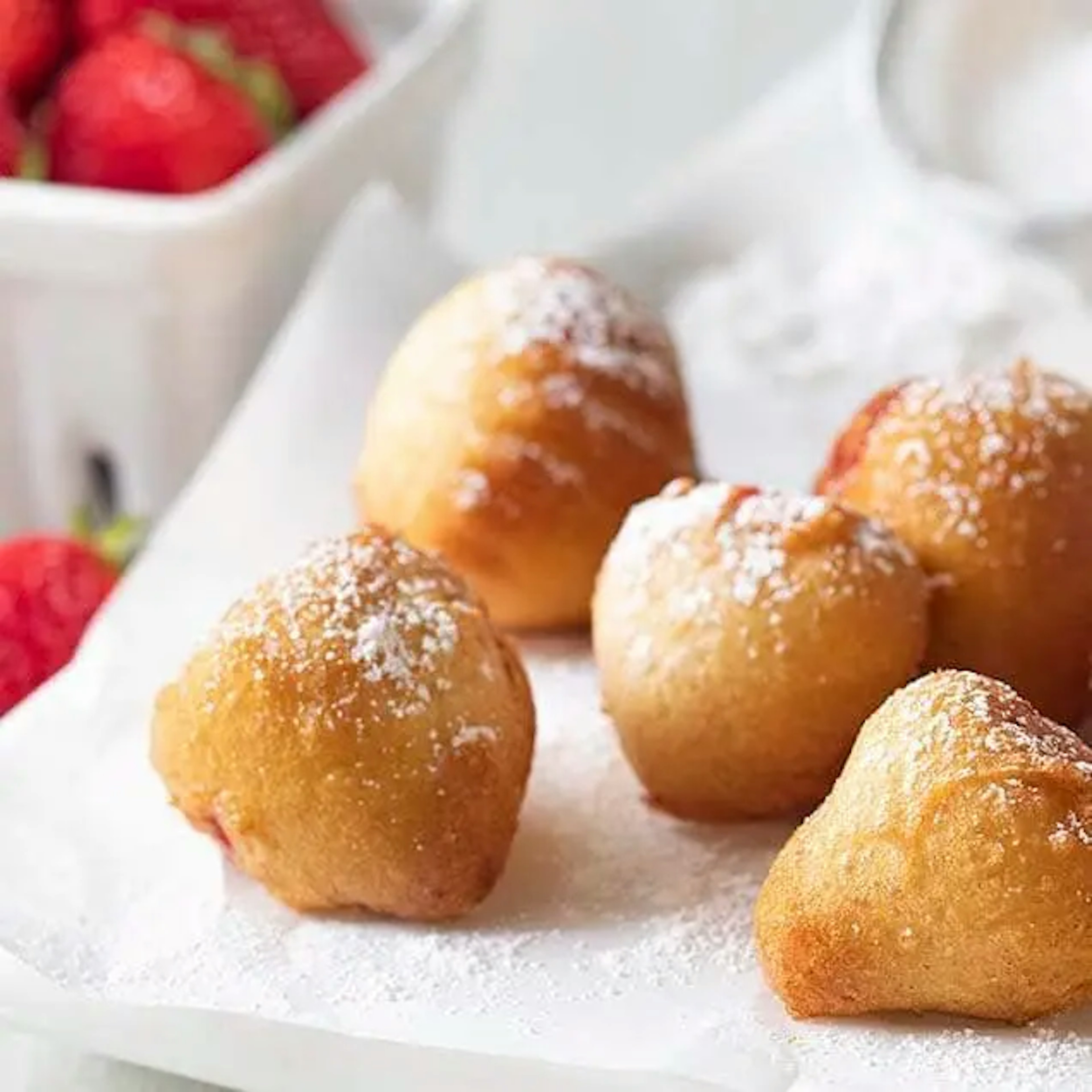 Whole Strawberry Tempura Fritters