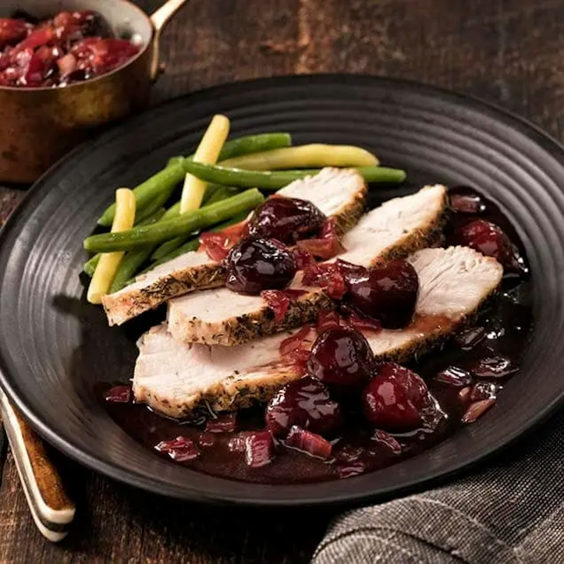 Roast Turkey with Cherries and Balsamic Chutney Recipe Card