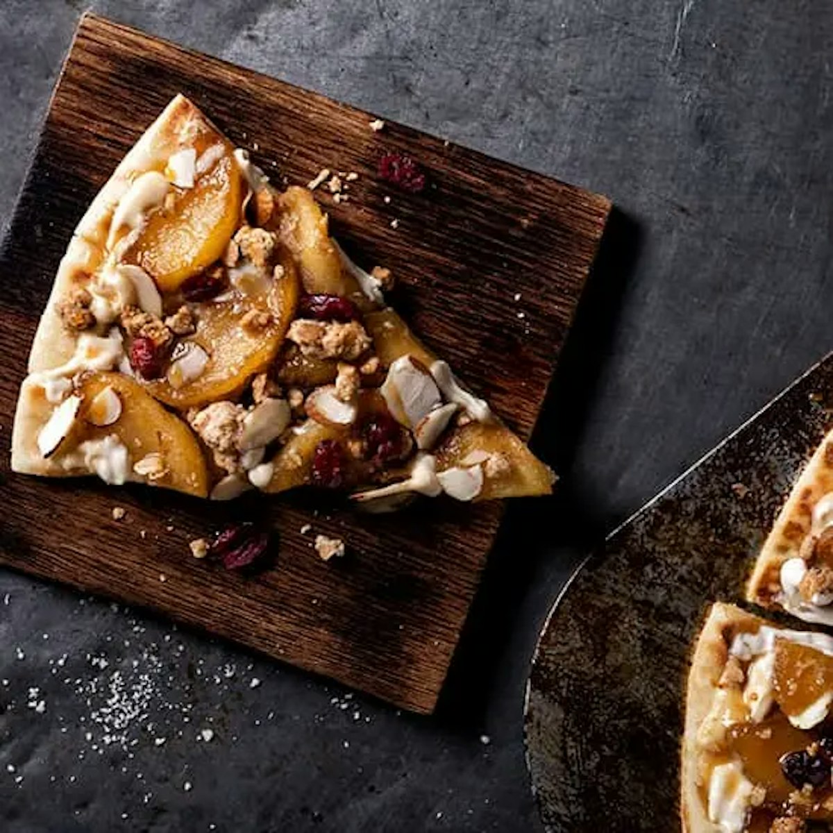 Roasted Apple and Almond Pizza Recipe Card