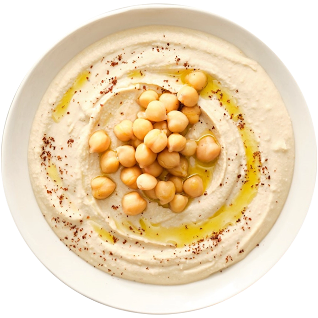 Bowl with hummus and paprika