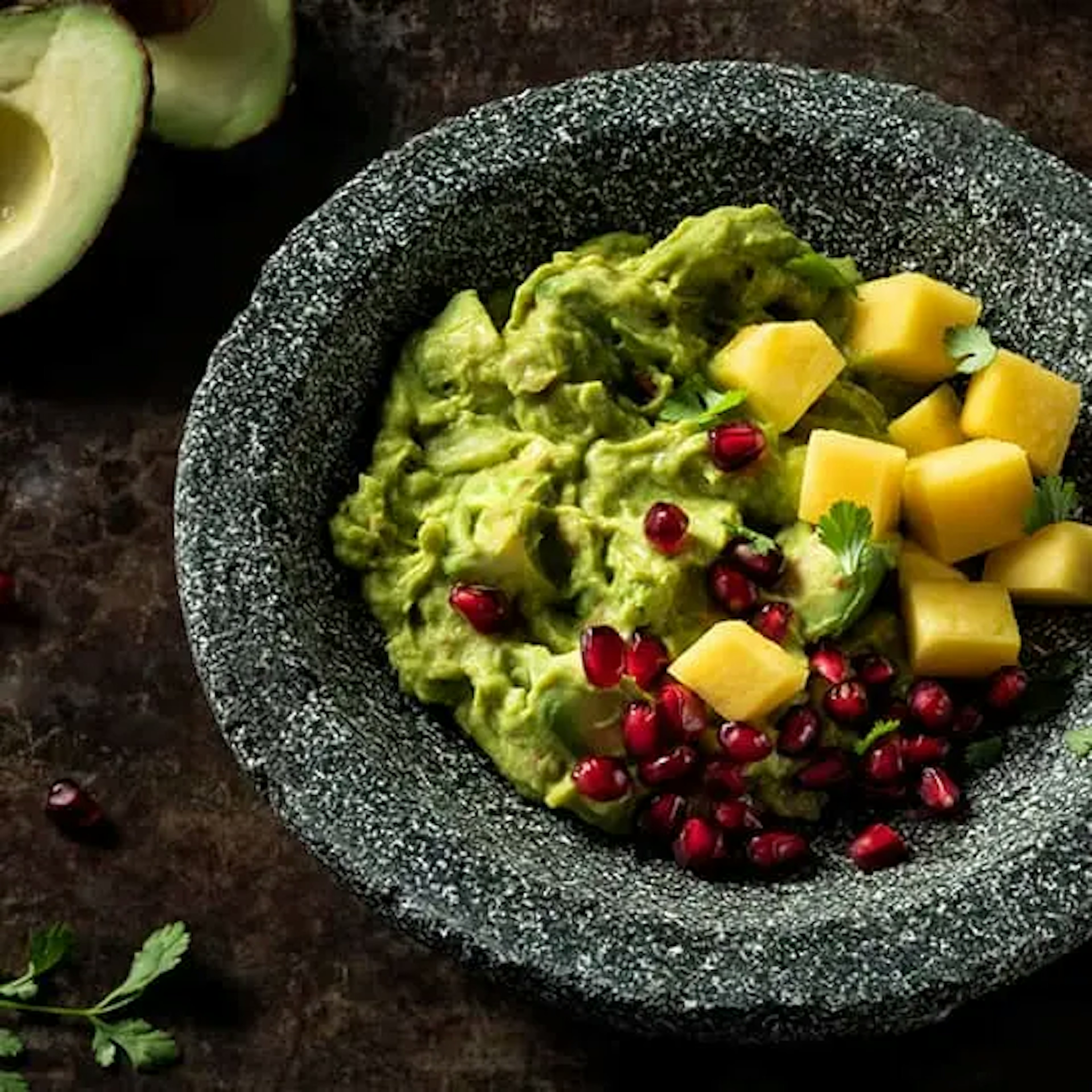 Mango and Pomegranate Guacamole