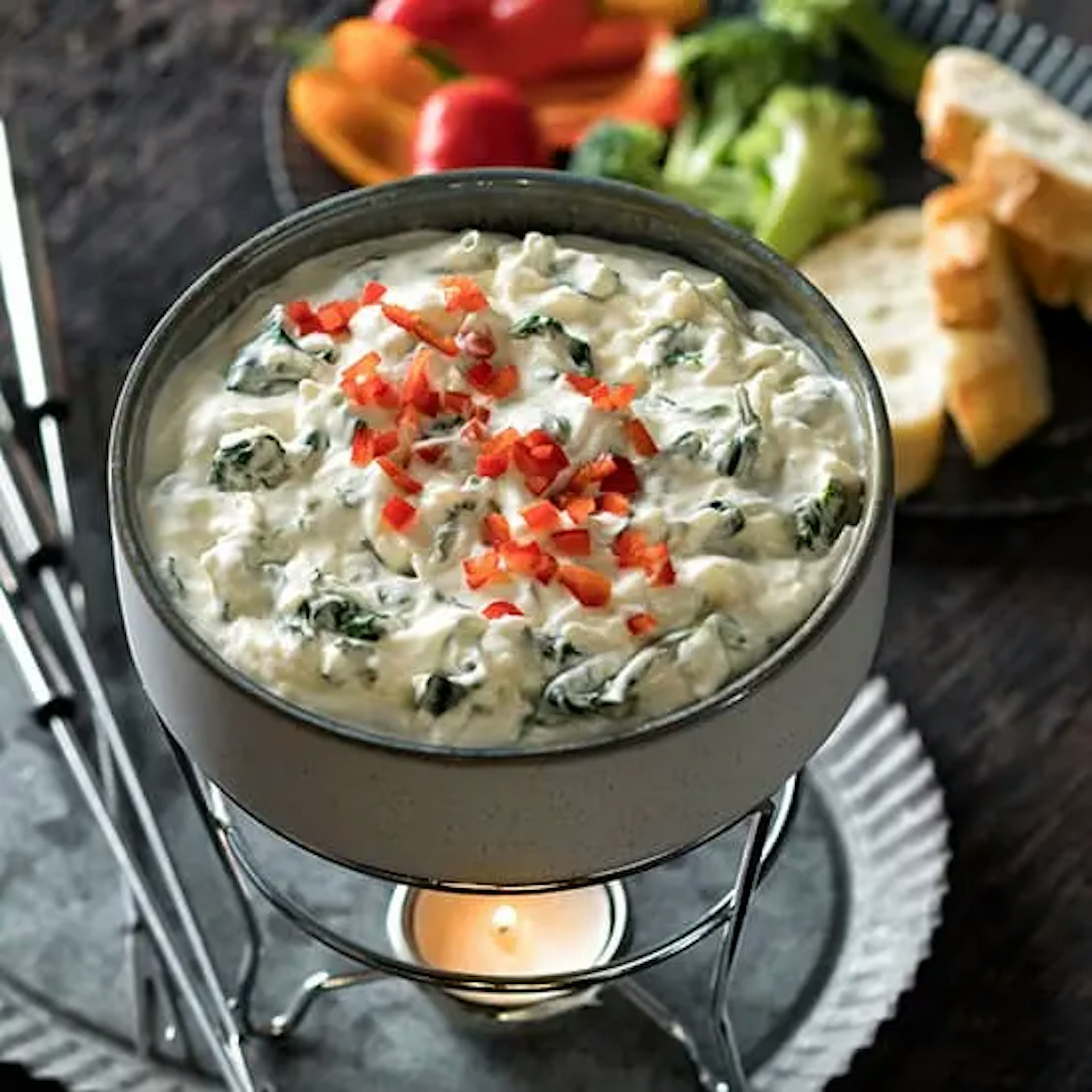 Parmesan & Spinach Fondue