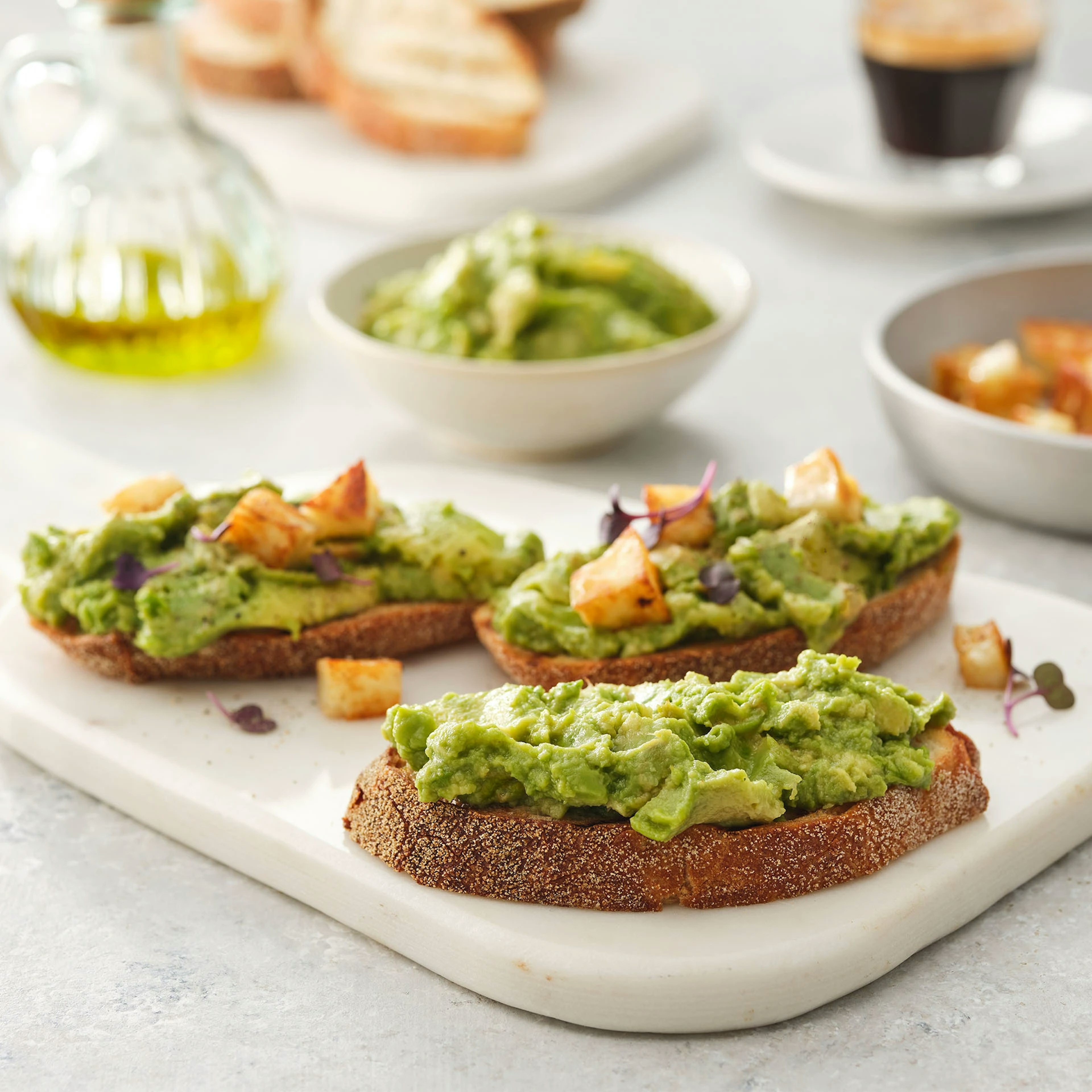 Avo & Haloumi  Toast Recipe Card