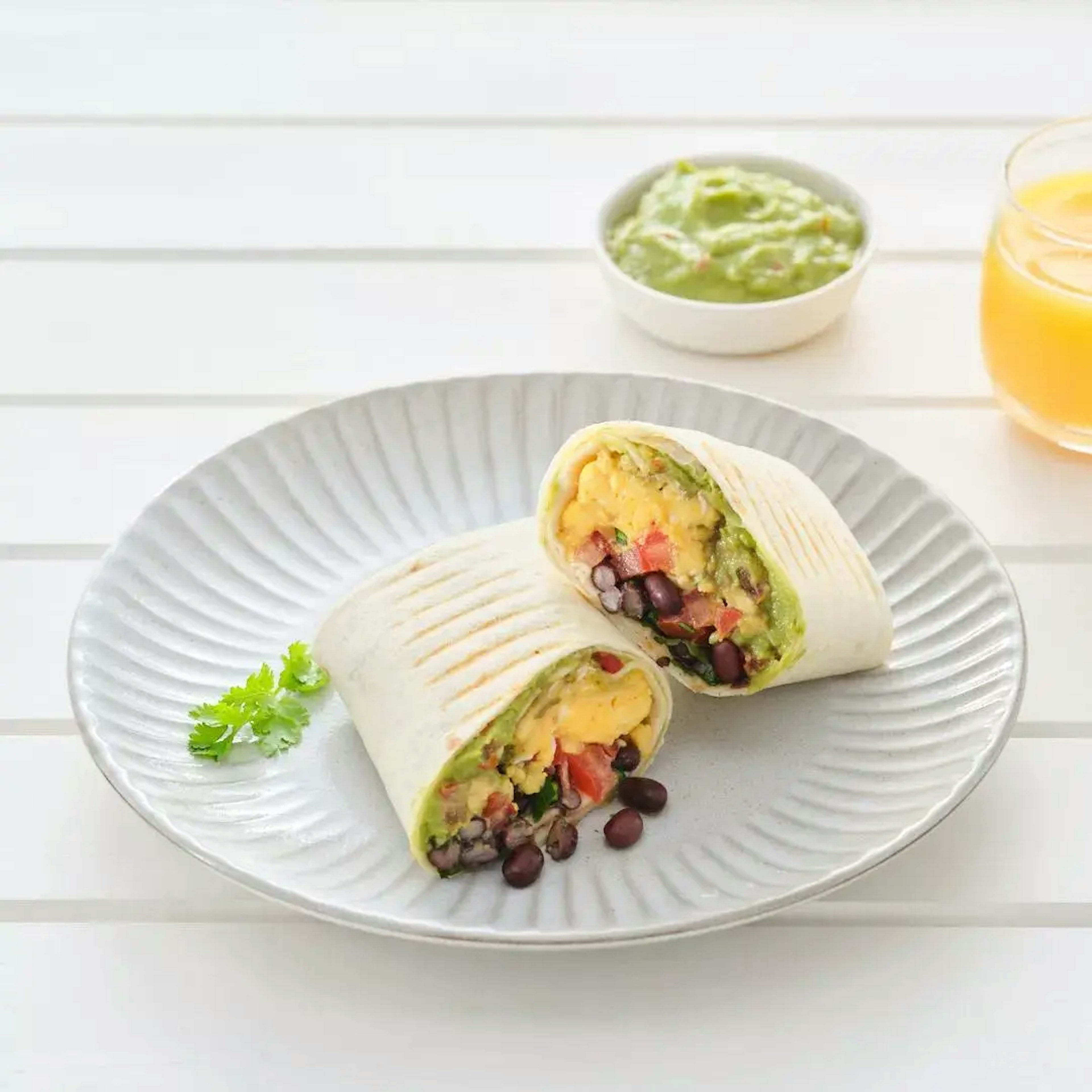 Guacamole Breakfast Wraps Recipe Card