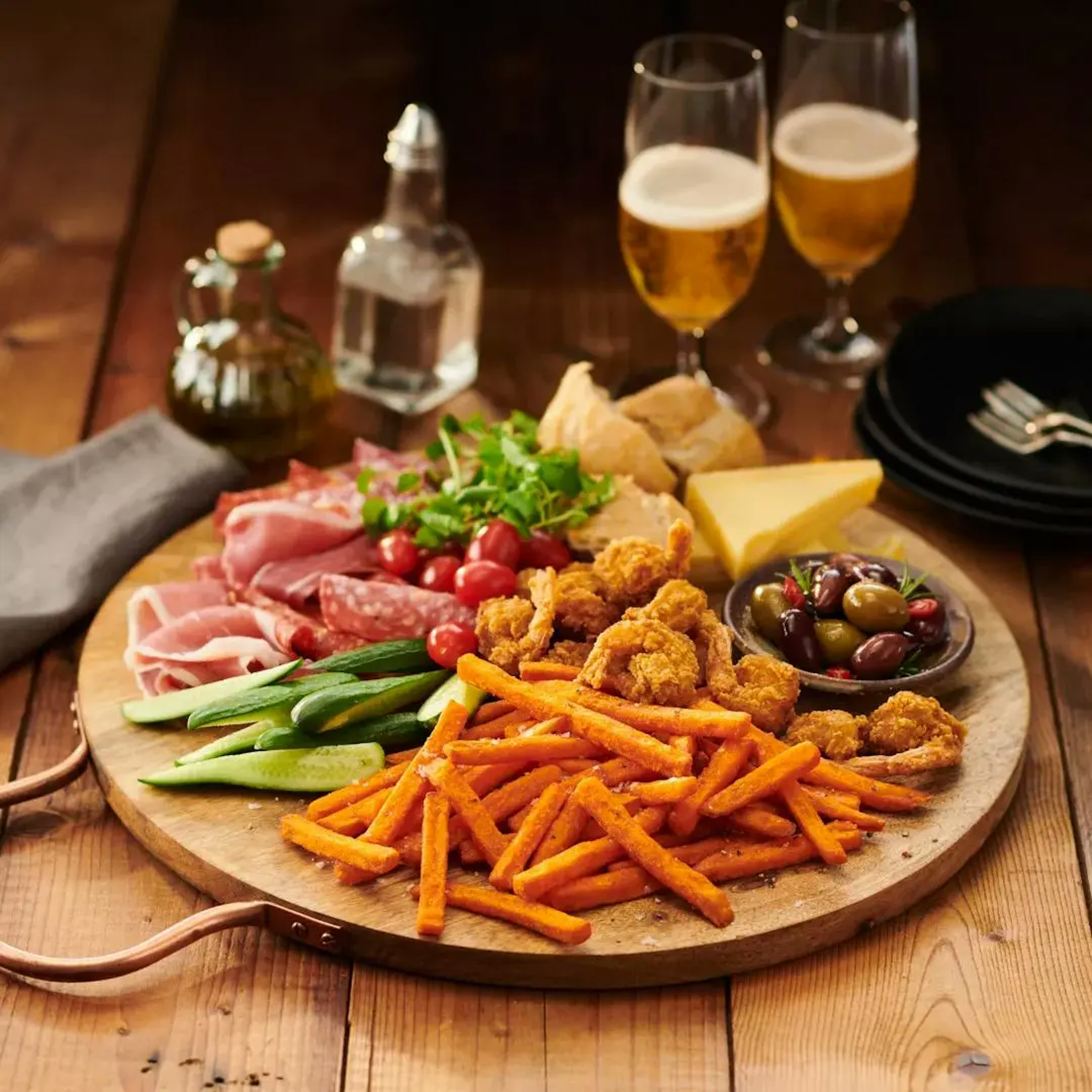 Sweet Potato Chip Antipasto Platter Recipe Card