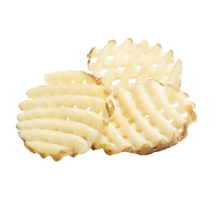 Clear Coated Lattice Cut Fries, Skin On Product Card