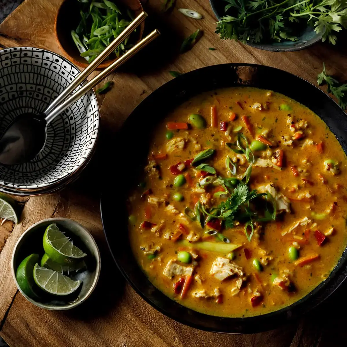 Thai Curry Basil Soup Recipe Card