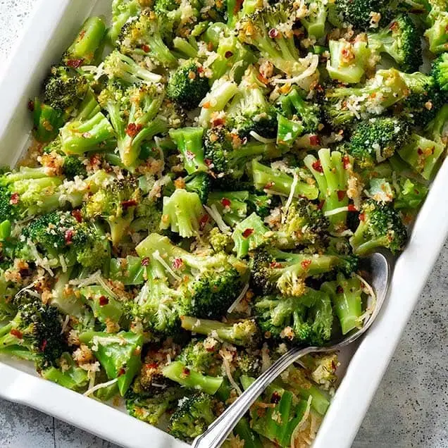 Roasted Broccoli with Parmesan and Panko Recipe Card