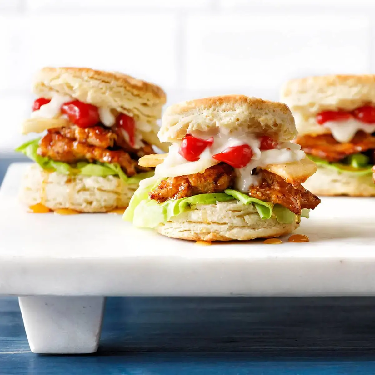 Vegan "Fried Chicken" Biscuit Sliders Recipe Card