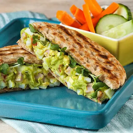Avocado Egg Salad Sandwich Recipe Card