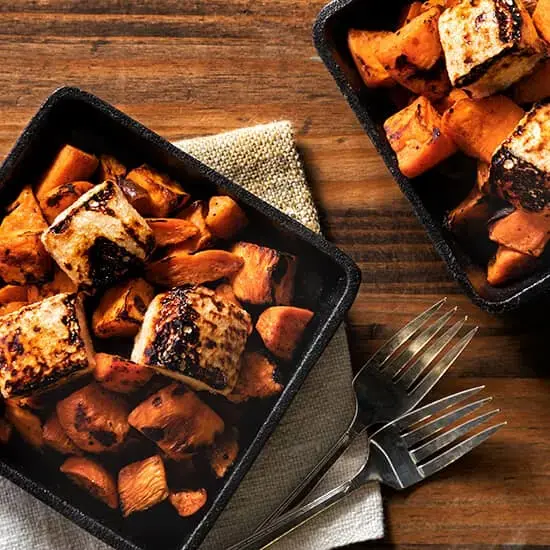 Roasted Sweet Potatoes with Charred Churro Marshmallows Recipe Card